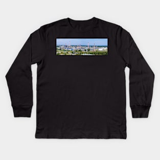 Aerial landscape of refinery Kids Long Sleeve T-Shirt